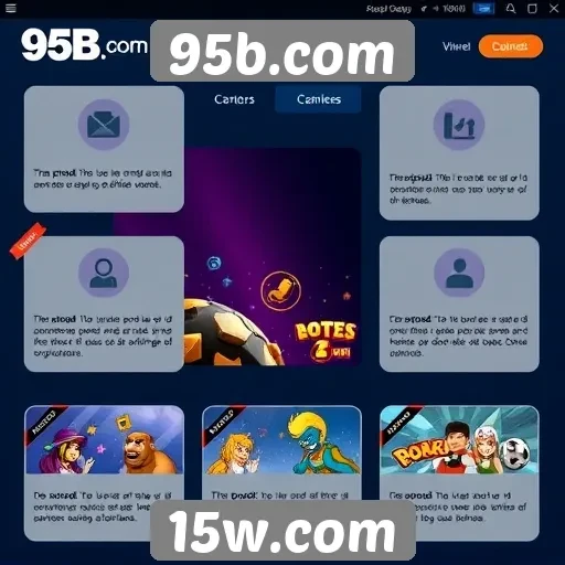 Análise das funcionalidades do site de jogos 95b.com